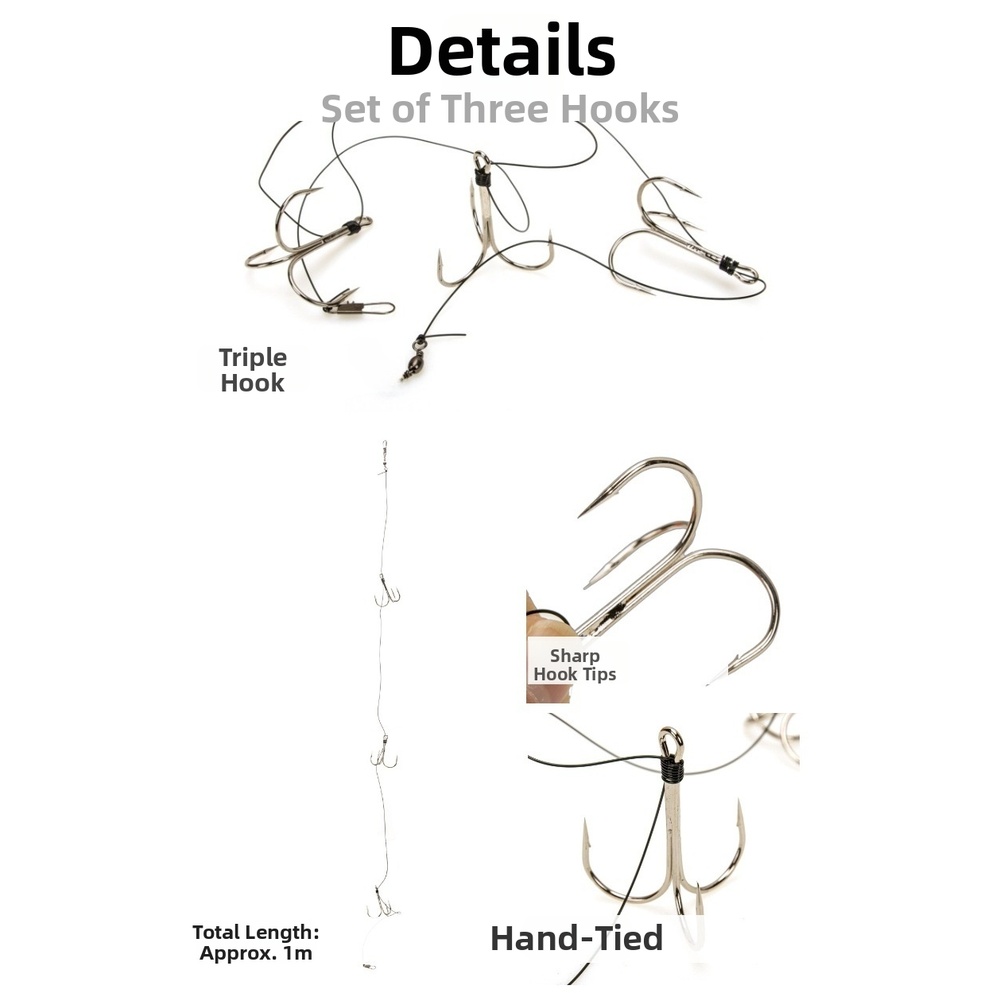 트롤링 세트업 약 1미터 보트 트롤링 낚시 도구 상자  - Fishing Hook Treble 리뷰 및 가격