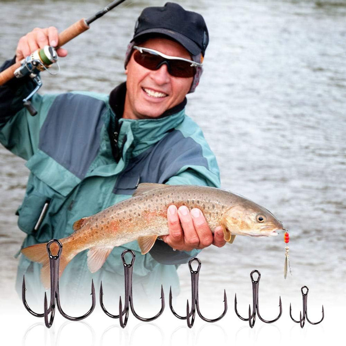 50/100개/박스 낚시용 트레블 훅 키트 고탄소강 훅 - Fishing Hook Treble 리뷰 및 가격