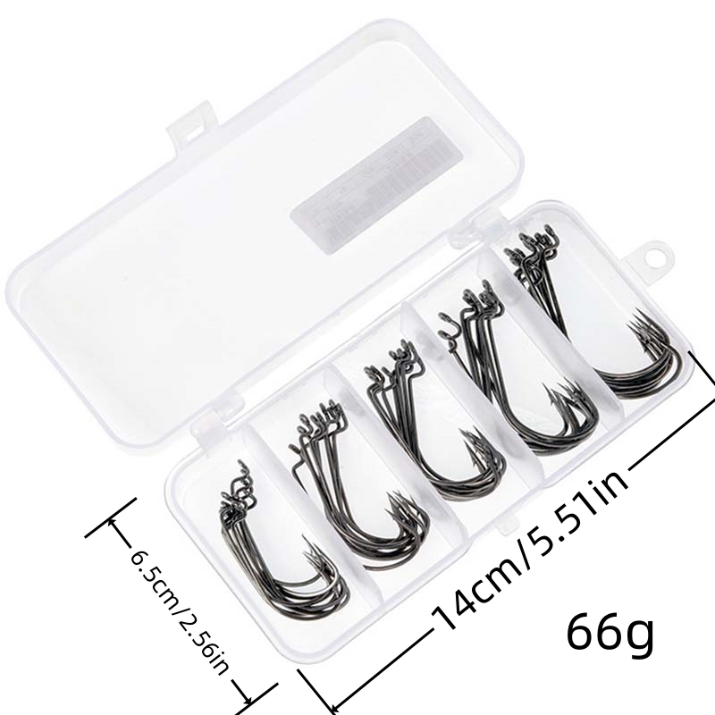 50개/박스 고탄소강 낚시 바늘 오프셋 와이드 갭 바브 - Fishing Hook Box 리뷰 및 가격